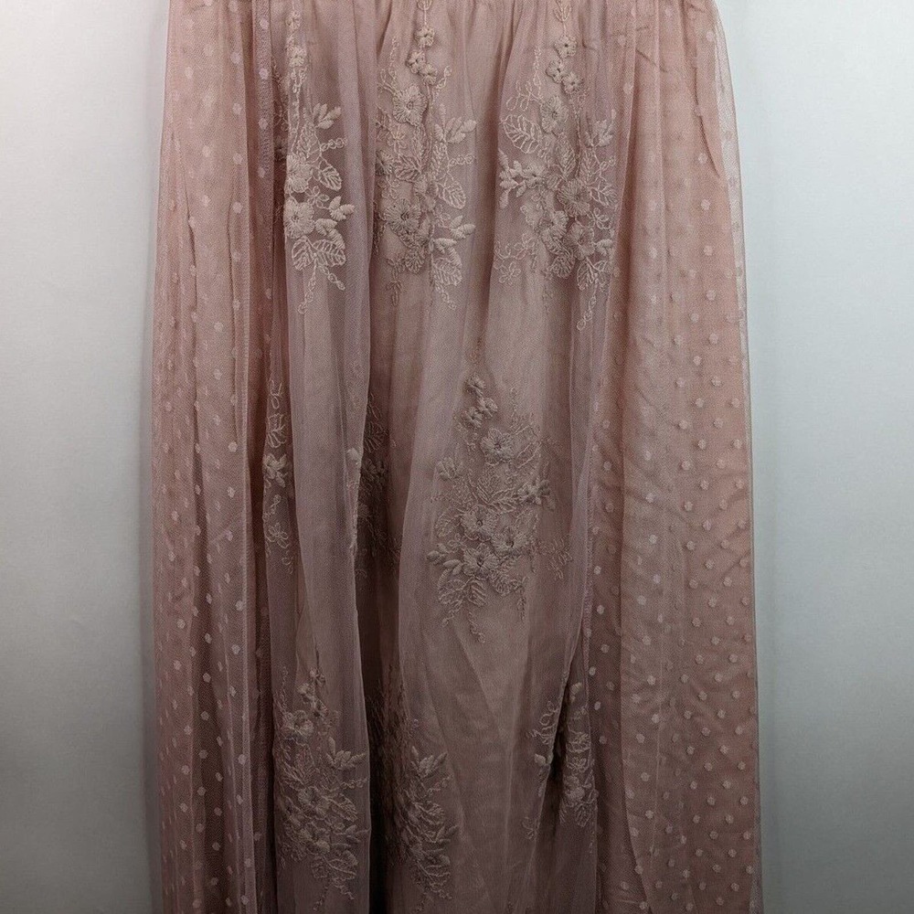 Umgee S Peasant Boho Bohemian Paradise Island Scalloped Lace Maxi Dress - Picture 7 of 12